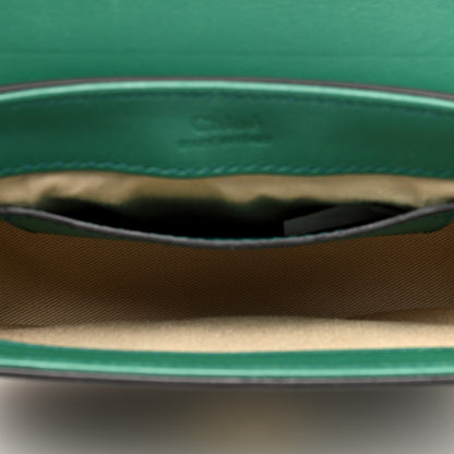 Chloe Calfskin Crocodile Embossed Mini C Double Carry Woodsy Green 5 of 9