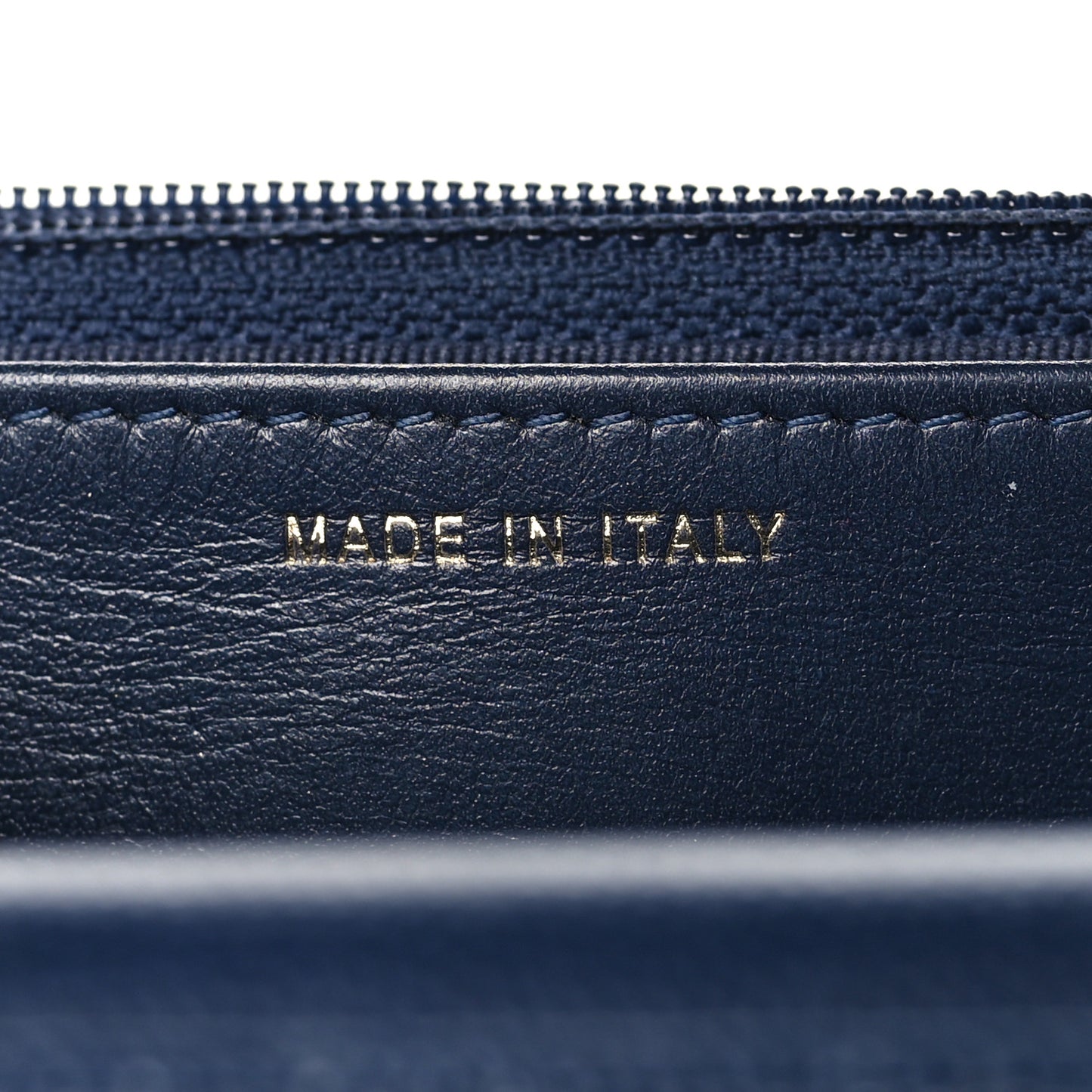 Caviar Quilted Crystal CC Wallet On Chain WOC Navy