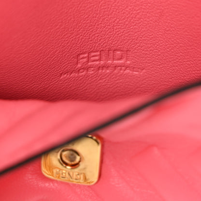 Fendi Nappa Matisse FF Embossed Nano Maxi Buckle Baguette Charm Pink Dalia 7 of 8
