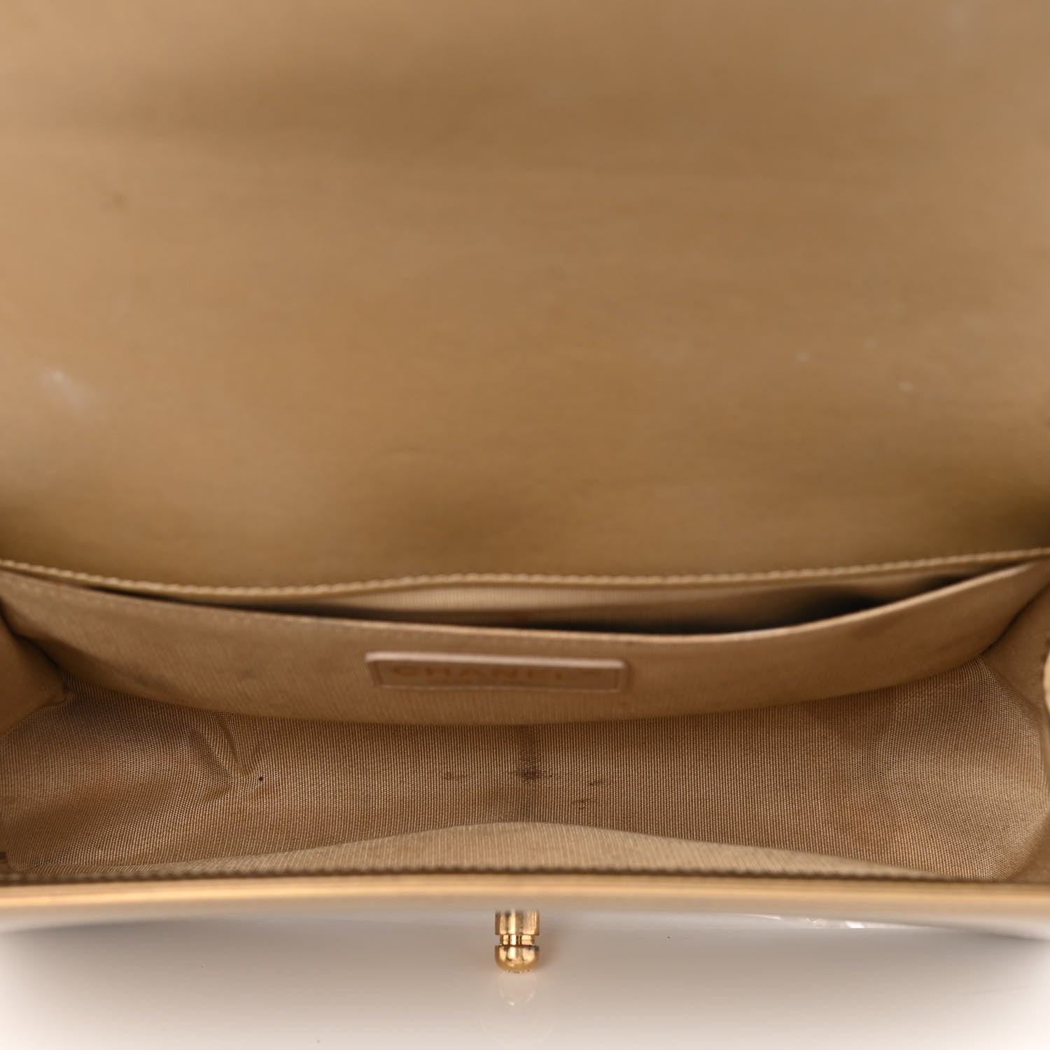 Chanel Metallic Patent Calfskin Quilted Medium Boy Flap Gold 5 of 13