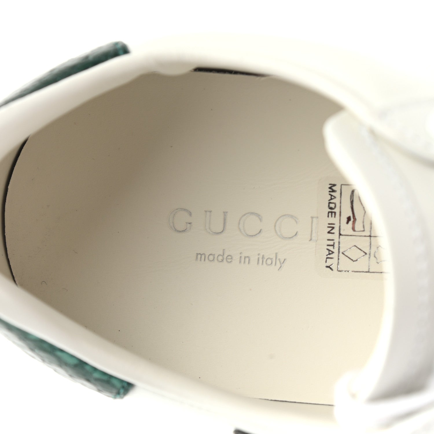 Gucci Calfskin Web Studded Womens Arrow Ace Sneakers 35 White 6 of 8