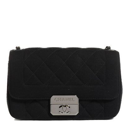 Chanel Jersey Quilted Mini Chic With Me Flap Black 1 of 8