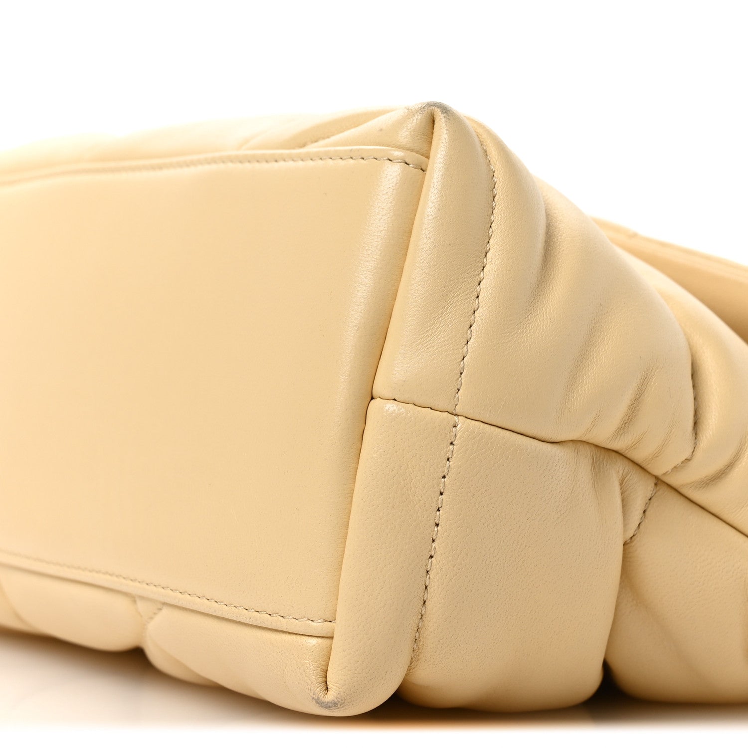 Saint Laurent Lambskin Quilted Small Loulou Puffer Monogram Chain Satchel Jaune Pale 10 of 10