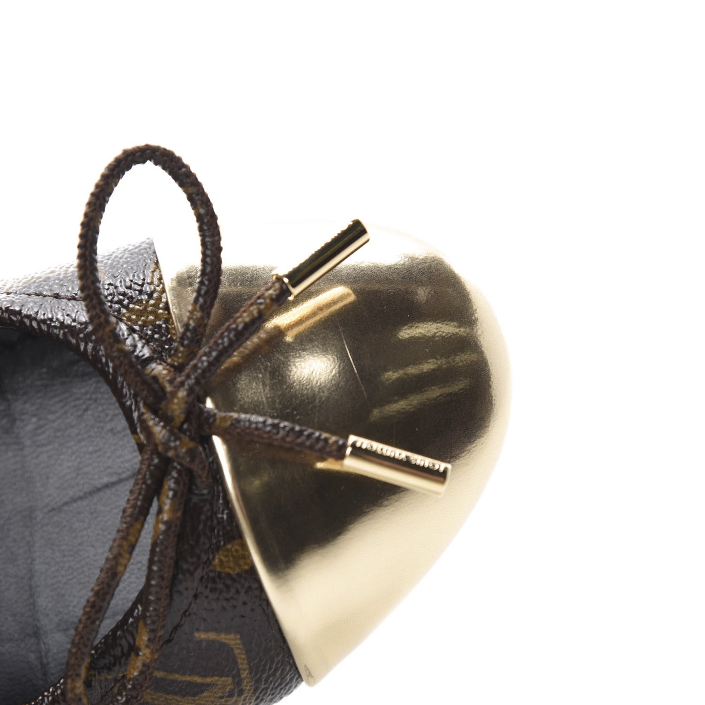 Monogram Flirty Ballet Flats 36 Gold