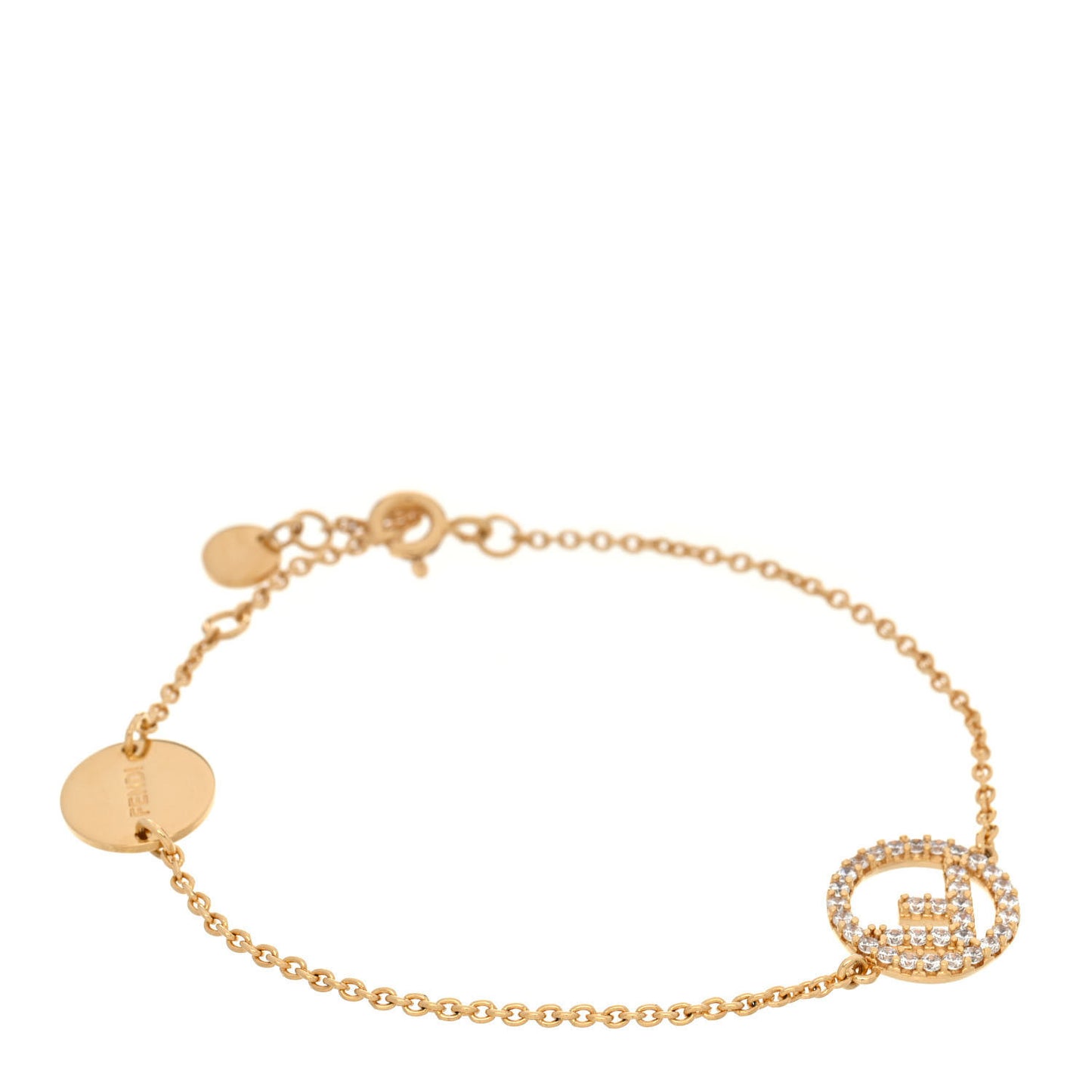 Metal Crystal F is Fendi Bracelet Gold
