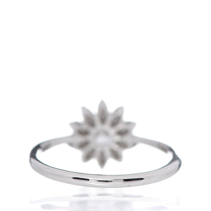 Tiffany Platinum Diamond Enchant Garden Flower Ring 50 5.5 4 of 5