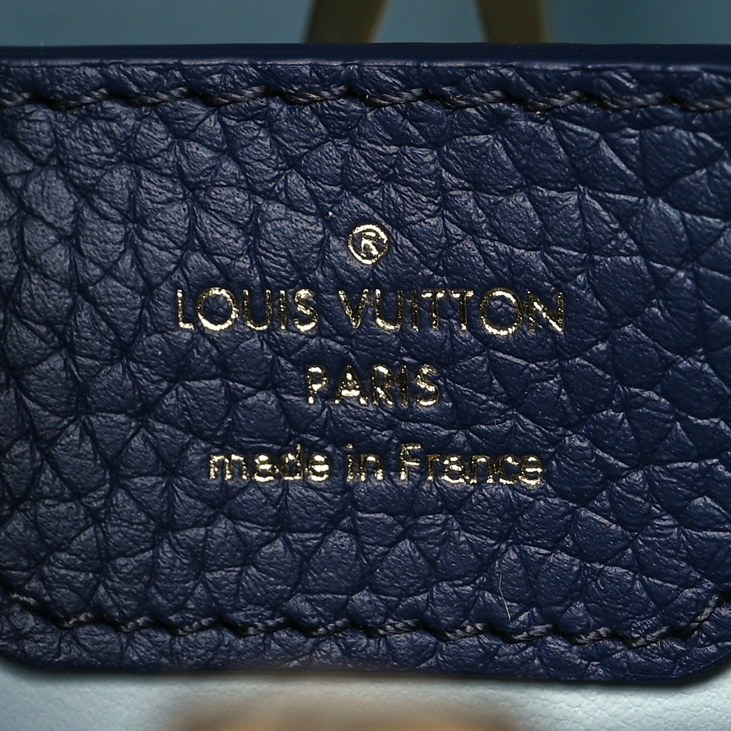 Louis Vuitton Taurillon Blossom Chain Capucines MM French Blue 7 of 10