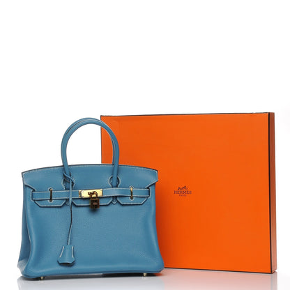 Hermes Togo Birkin 30 Blue Jean 23 of 23