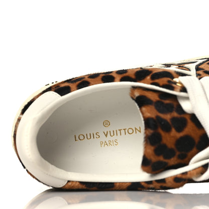 Louis Vuitton Calfskin Pony Hair Leopard Monogram Frontrow Sneakers 35 7 of 8