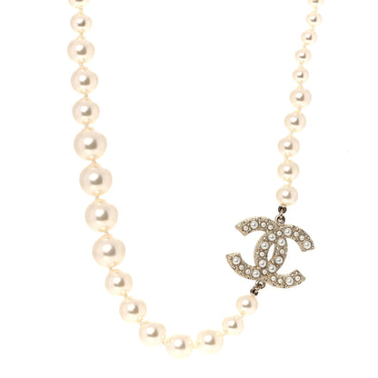 Chanel Pearl CC 100th Anniversary Necklace Light Gold 1 of 6