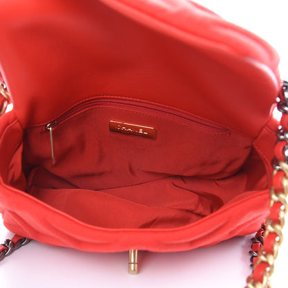 Chanel Jersey Lambskin Quilted Medium 19 Flap Red 5 of 10