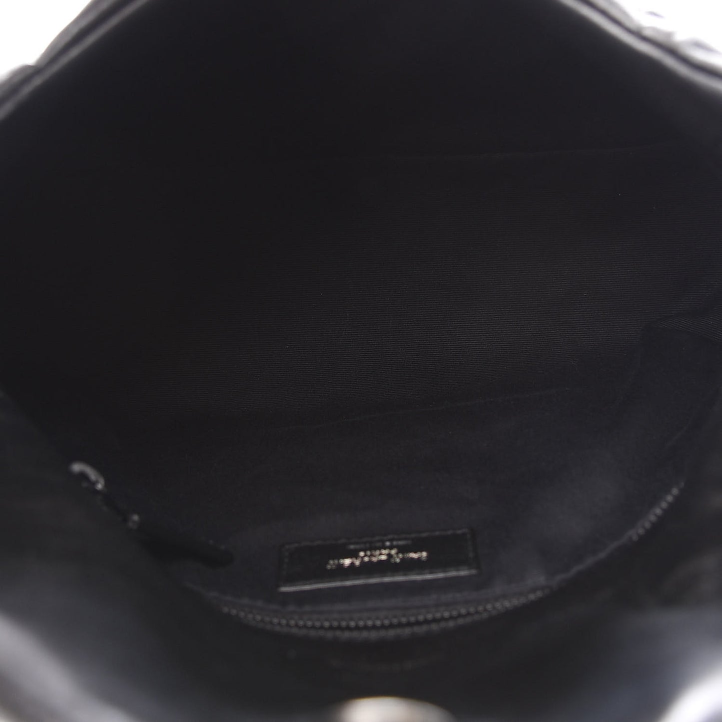 Lambskin Quilted Small Loulou Puffer Monogram Chain Satchel Black