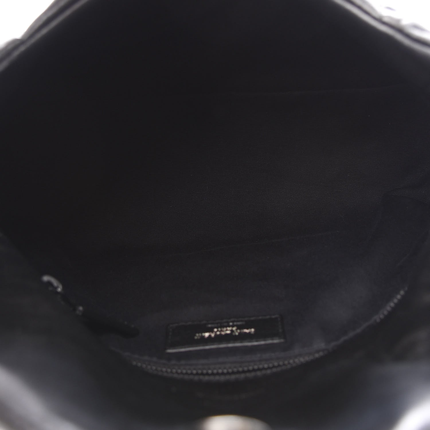 Saint Laurent Lambskin Quilted Small Loulou Puffer Monogram Chain Satchel Black 4 of 10