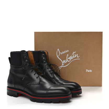 Christian Louboutin Waxed Neoprene Mens SockRoc Boots 43 Black 10 of 10