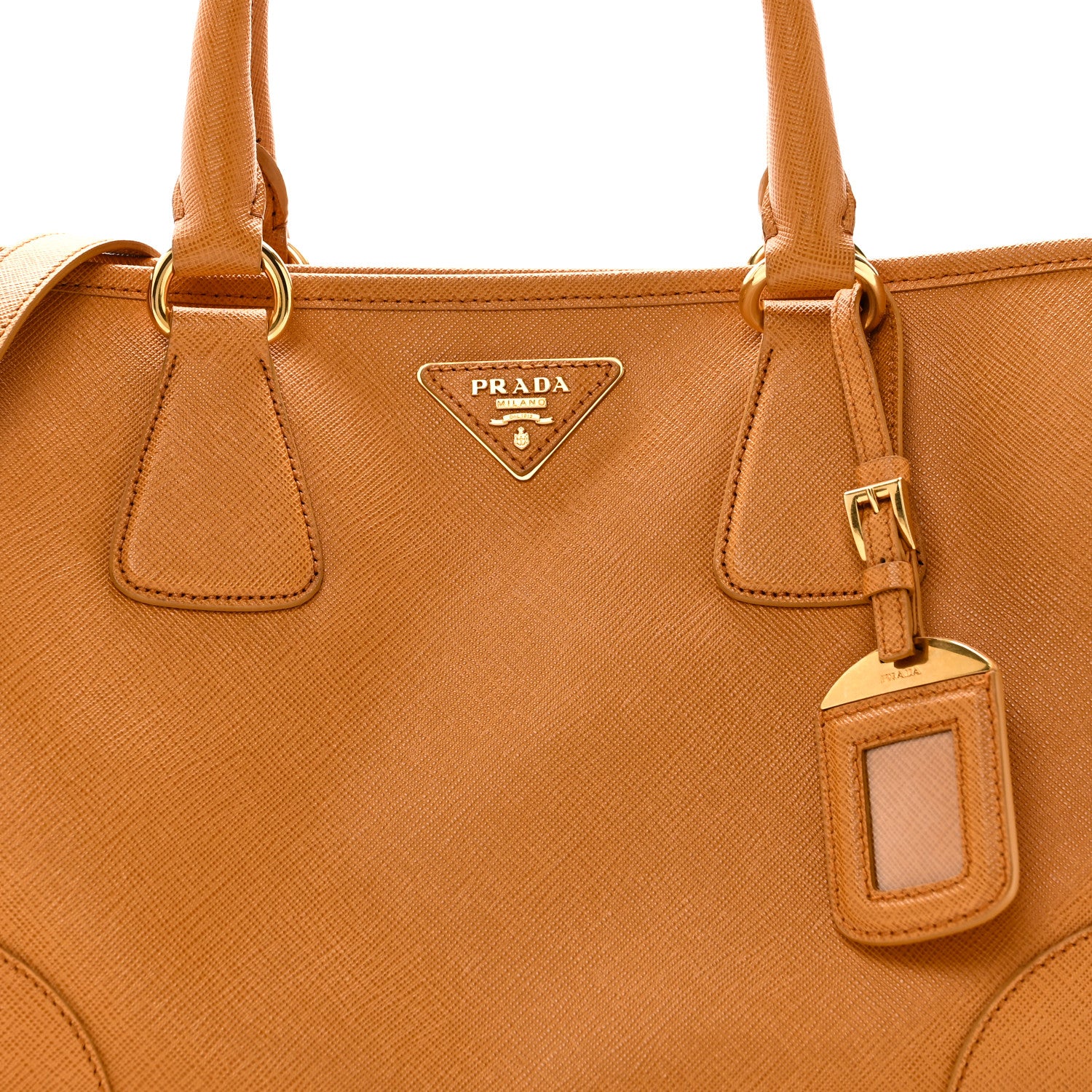 Prada Saffiano Lux Tote Ocra 7 of 9