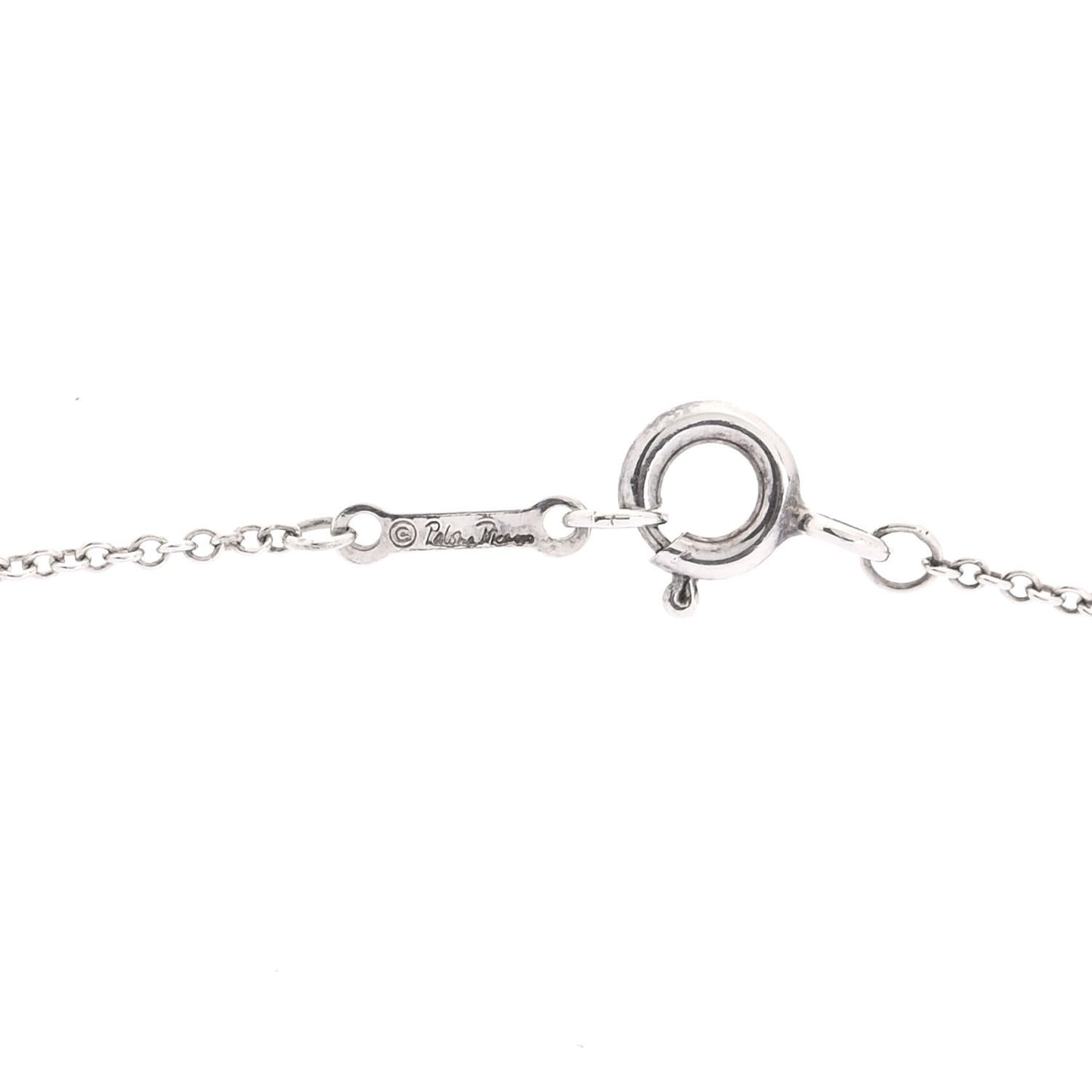 Sterling Silver Diamond Paloma Picasso Modern Heart Necklace