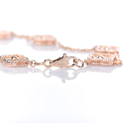 Van Cleef & Arpels 18K Rose Gold 6 Motifs Sweet Alhambra Bracelet 4 of 7