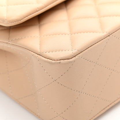 Chanel Lambskin Quilted Medium Double Flap Beige 8 of 15