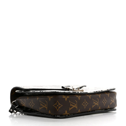 Louis Vuitton Epi Monogram Floral Pochette Metis Black White 4 of 11