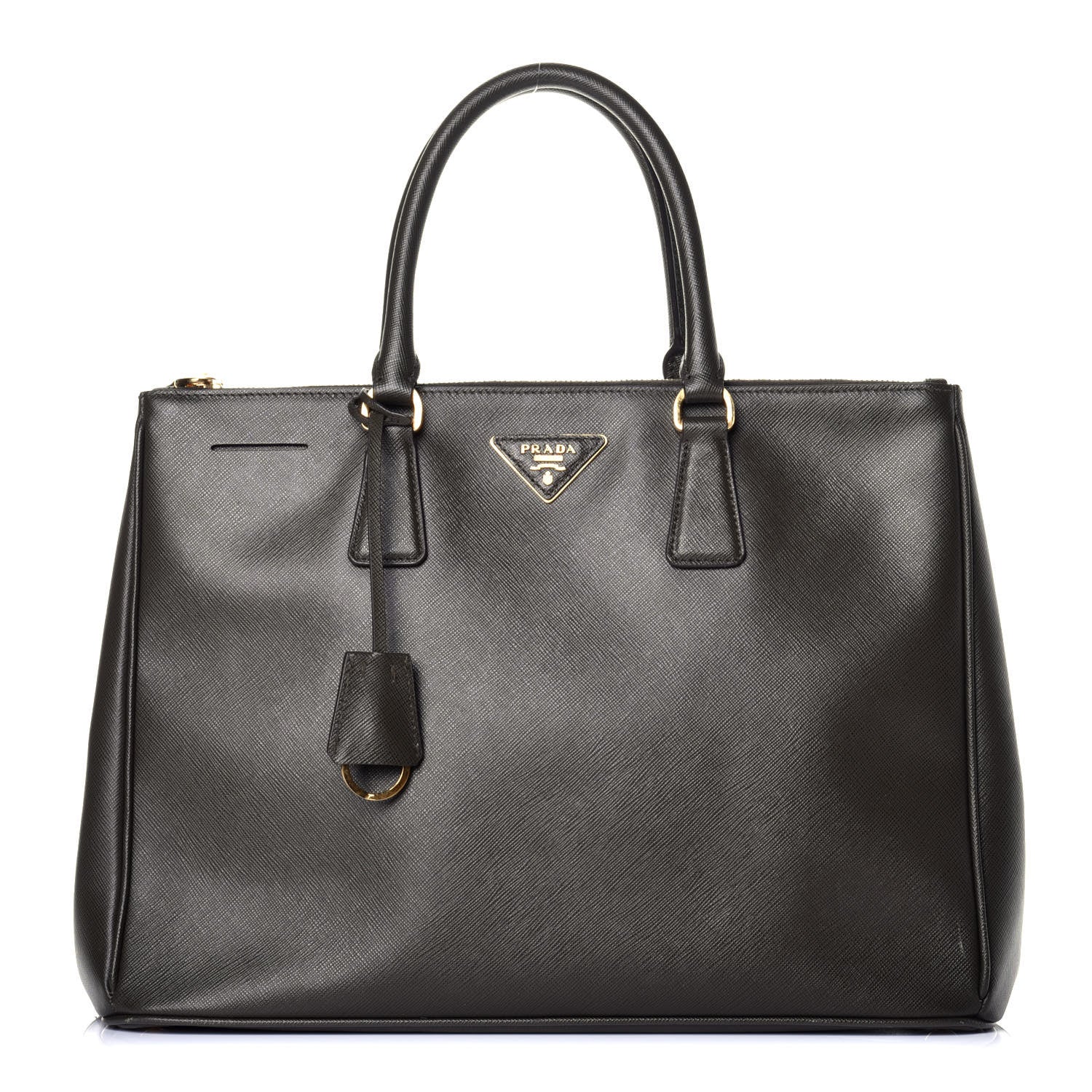 Prada Saffiano Large Galleria Double Zip Tote Militare 1 of 8
