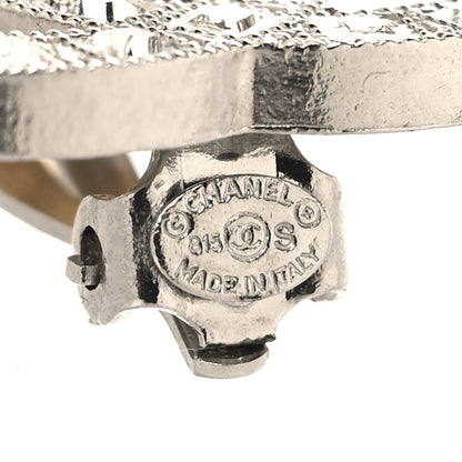 Chanel Crystal Baguette CC Ear Clip Silver 6 of 8