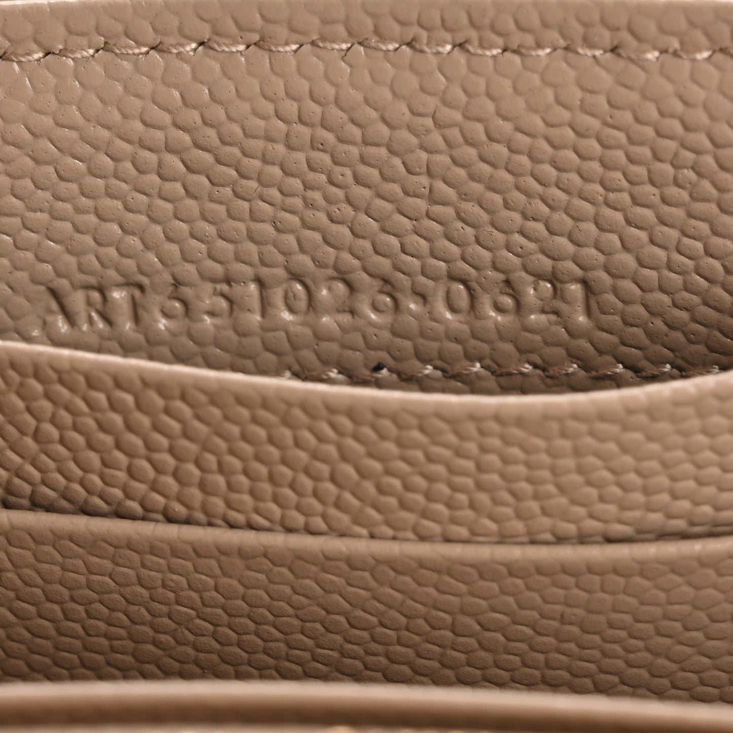 Grain De Poudre Textured Mixed Matelasse Triquilt Small Monogram Envelope Wallet Dark Beige