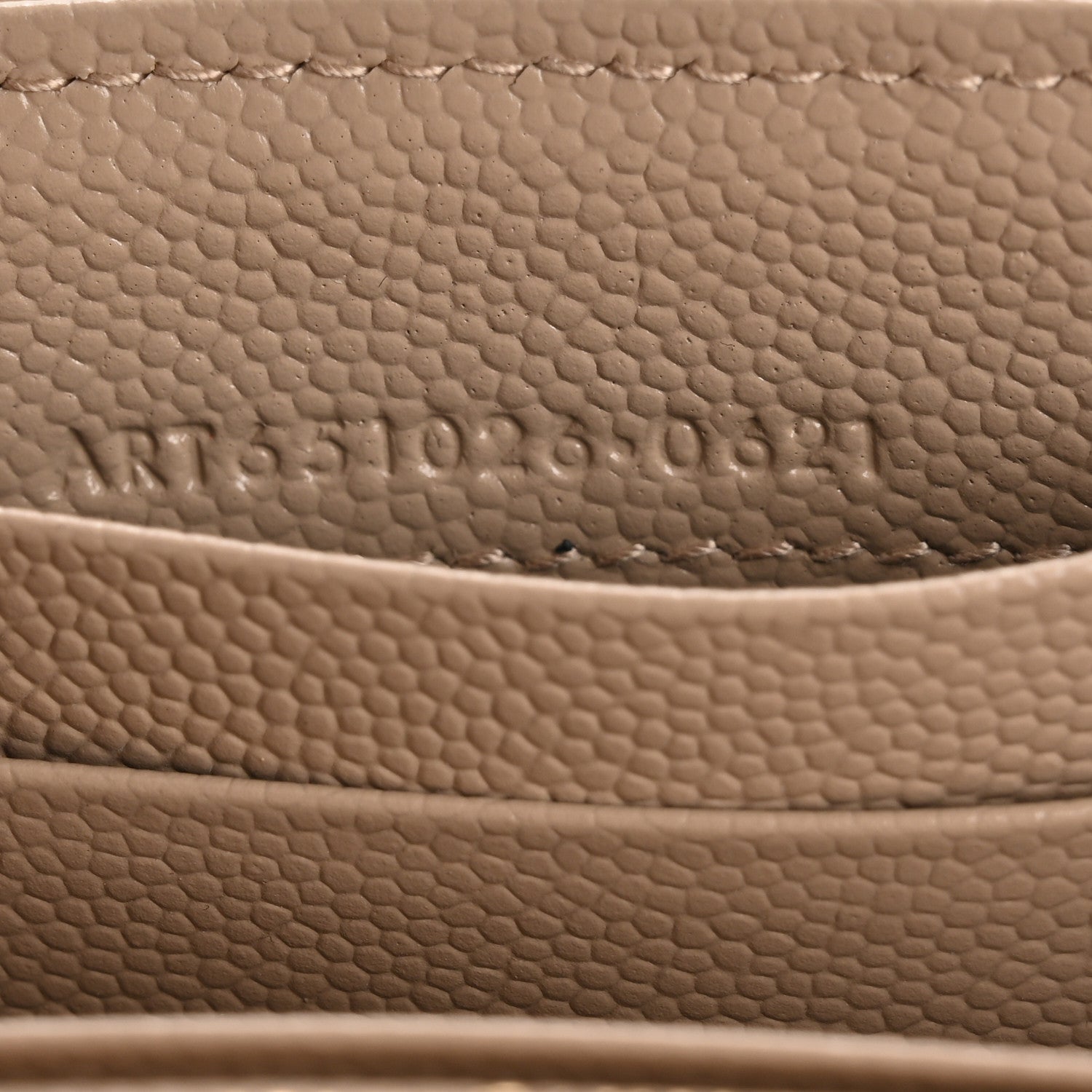 Saint Laurent Grain De Poudre Textured Mixed Matelasse Triquilt Small Monogram Envelope Wallet Dark Beige 7 of 8