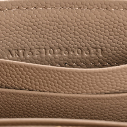 Saint Laurent Grain De Poudre Textured Mixed Matelasse Triquilt Small Monogram Envelope Wallet Dark Beige 7 of 8