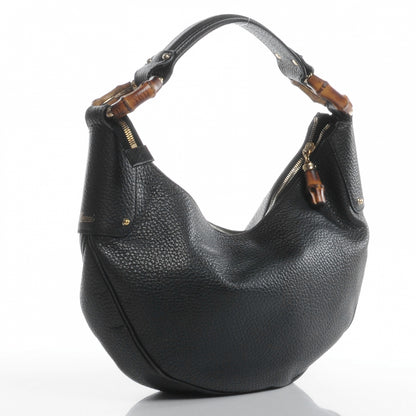 Gucci Monogram Bamboo Ring Hobo Black 3 of 8