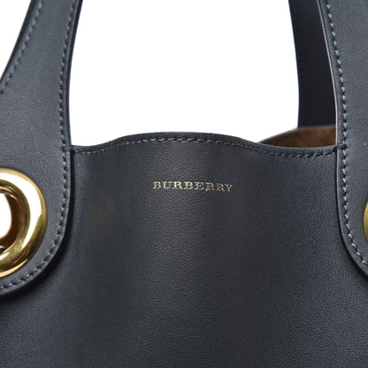Burberry Calfskin Grommet Detail Tote Dark Emerald 12 of 14