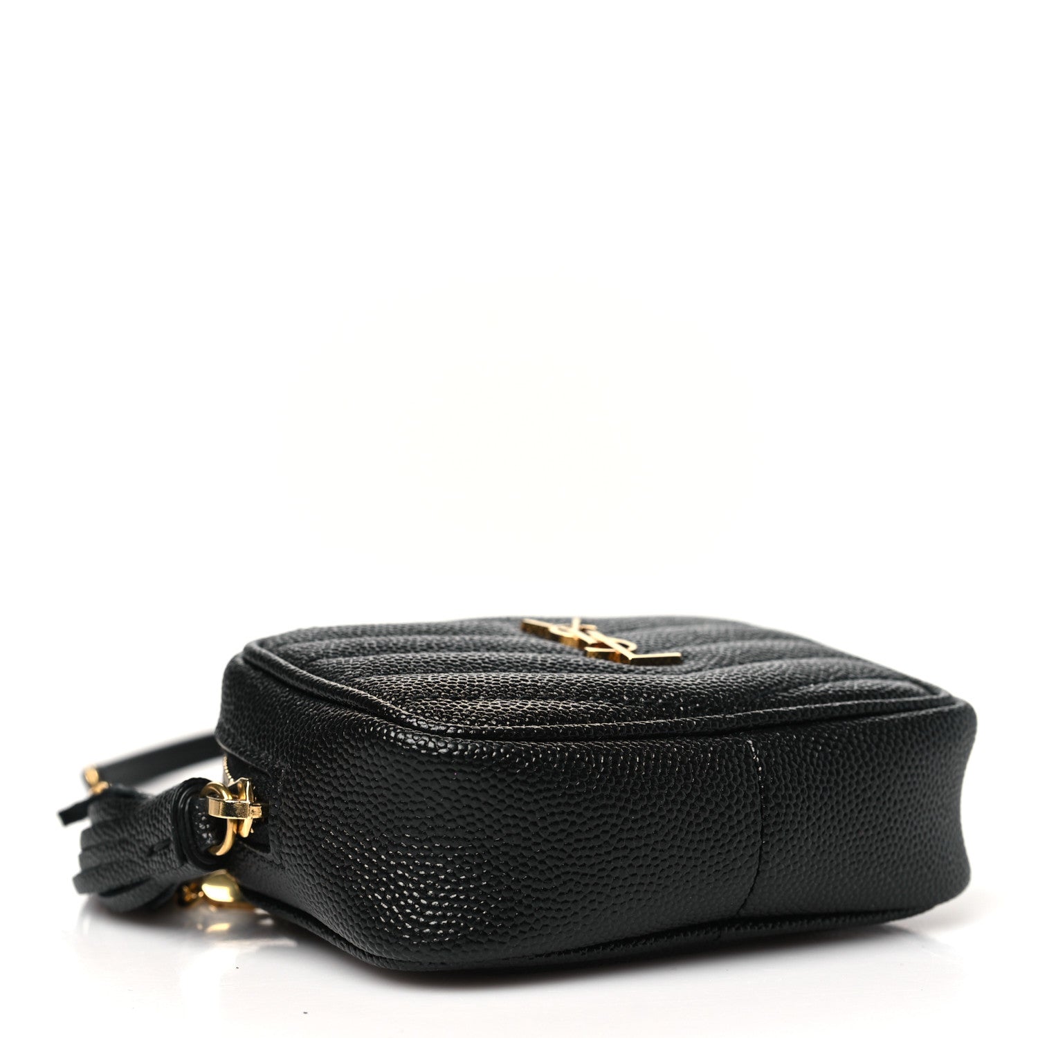 Saint Laurent Grain De Poudre Matelasse Monogram Baby Lou Camera Bag Black 3 of 9