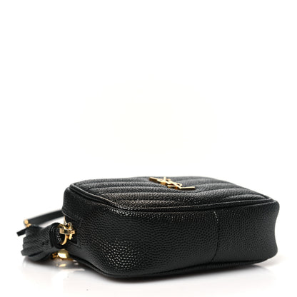 Saint Laurent Grain De Poudre Matelasse Monogram Baby Lou Camera Bag Black 3 of 9