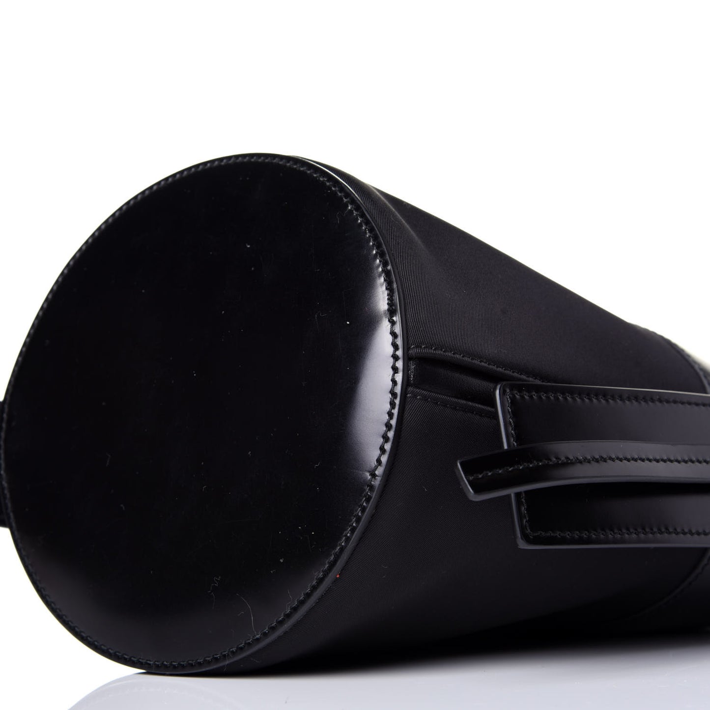 Tessuto Spazzolato Ouverture Bucket Bag Black
