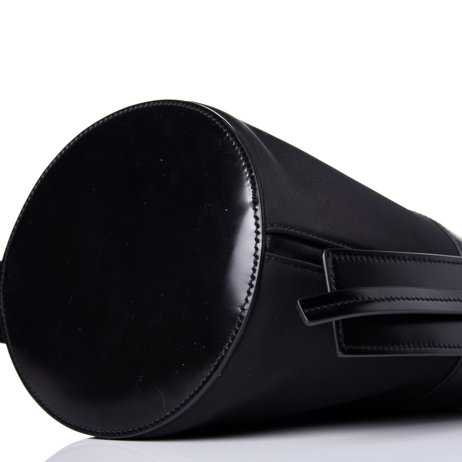 Prada Tessuto Spazzolato Ouverture Bucket Bag Black 10 of 10