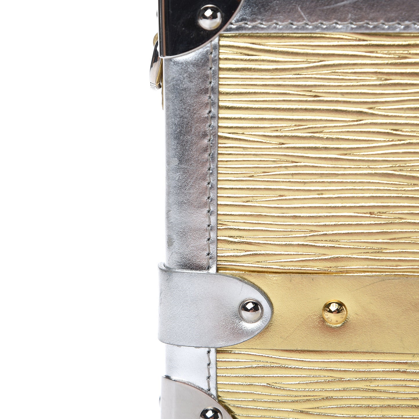 Metallic Epi Petite Malle Gold