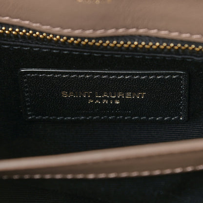 Saint Laurent Calfskin Y Quilted Monogram Toy Loulou Crossbody Bag Taupe 7 of 10