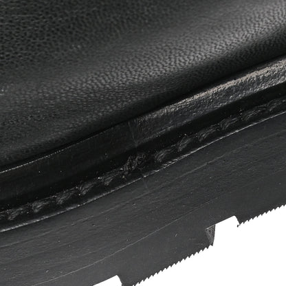 Chanel Shiny Lambskin Quilted Lace Up Combat Boots 39.5 Black 13 of 16