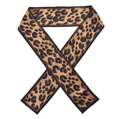 Louis Vuitton Silk Leopard Bandeau Scarf Marron 1 of 2