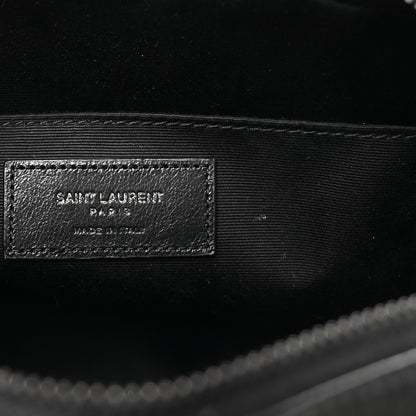 Saint Laurent Calfskin Matelasse Monogram Monochrome Lou Camera Bag Black 6 of 9