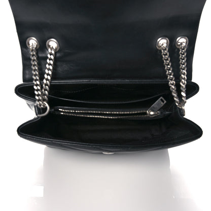 Saint Laurent Calfskin Y Quilted Monogram Small Loulou Chain Satchel Black 5 of 12