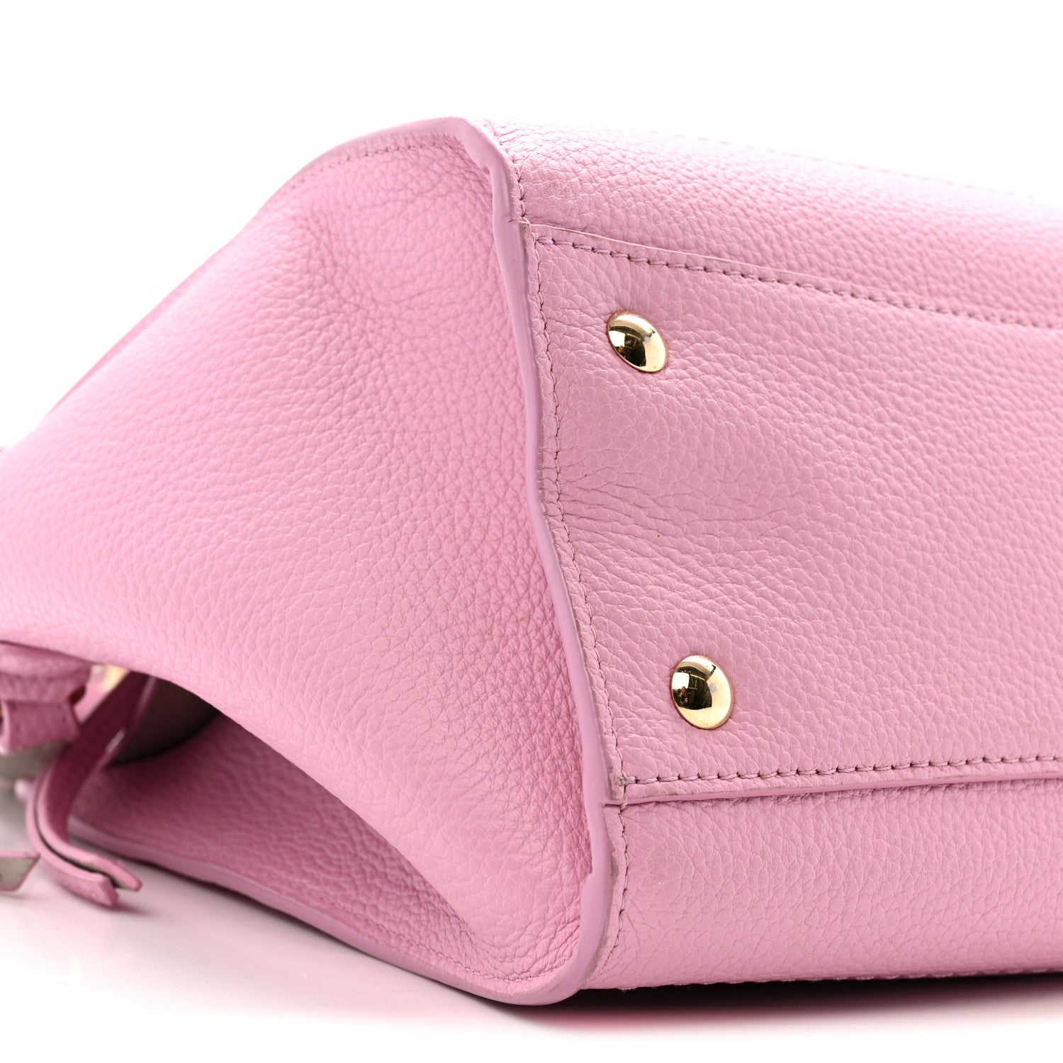 Salvatore Ferragamo Grained Calfskin Double Handle Small Amy Tote Pink 9 of 15