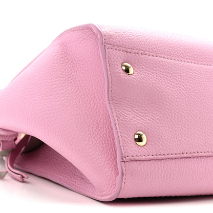 Salvatore Ferragamo Grained Calfskin Double Handle Small Amy Tote Pink 9 of 15