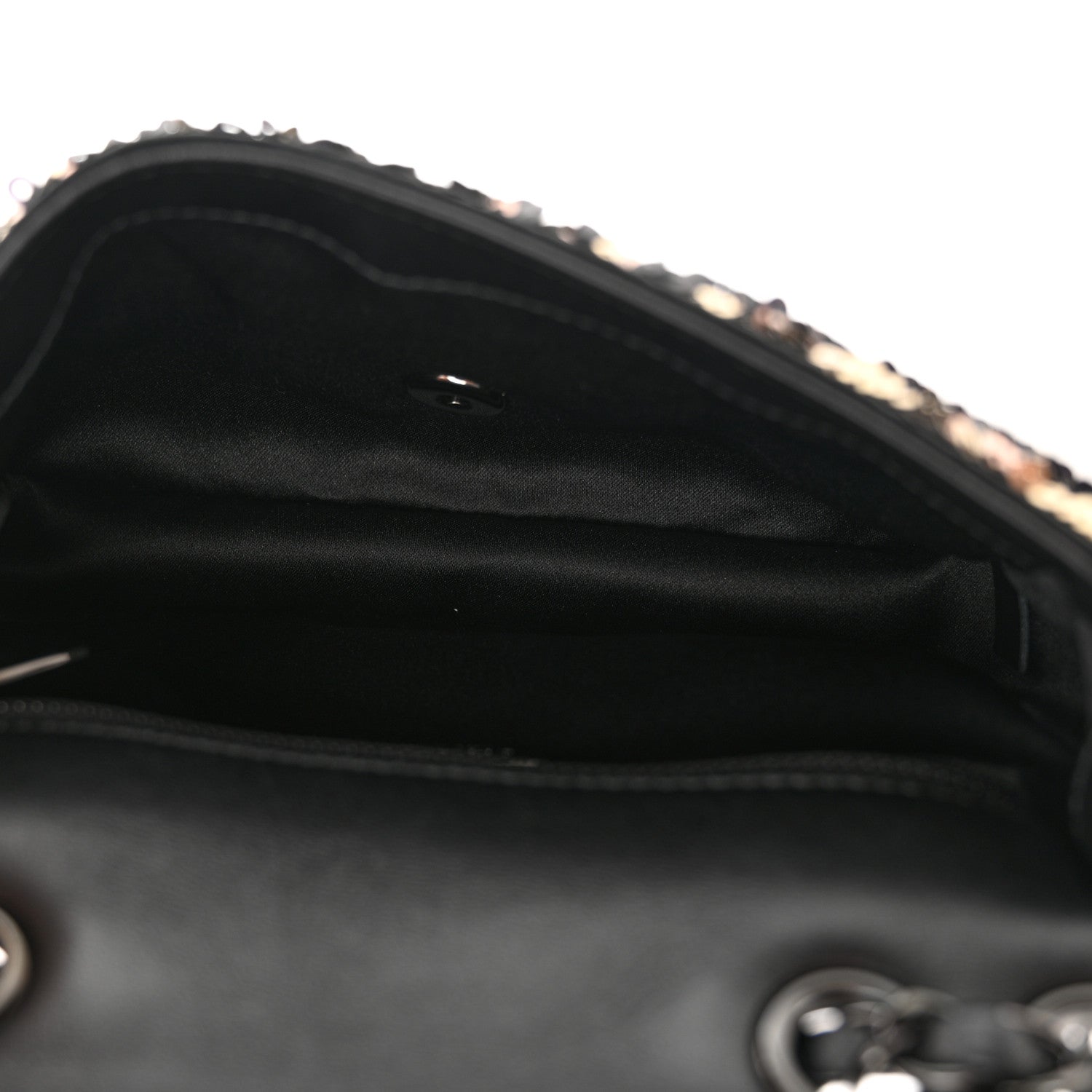 Chanel Sequin Mini Rectangular Flap Black Gold 5 of 11