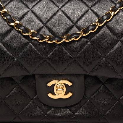 Chanel Lambskin Quilted Medium Double Flap Black 11 of 11