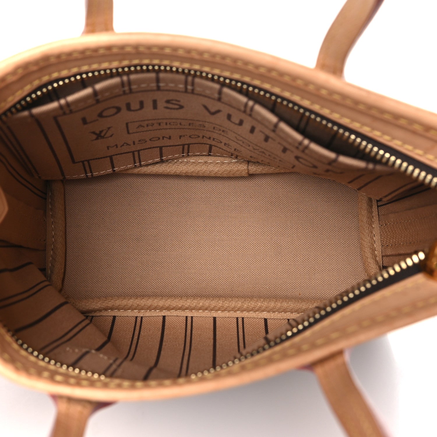 Louis Vuitton Monogram Neverfull BB Beige 5 of 10