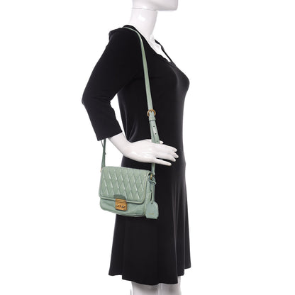 Miu Miu Vitello Shine Trapu Crossbody Bag Astrale 2 of 15