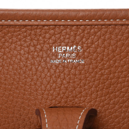 Hermes Taurillon Clemence Evelyne III PM Gold 6 of 8