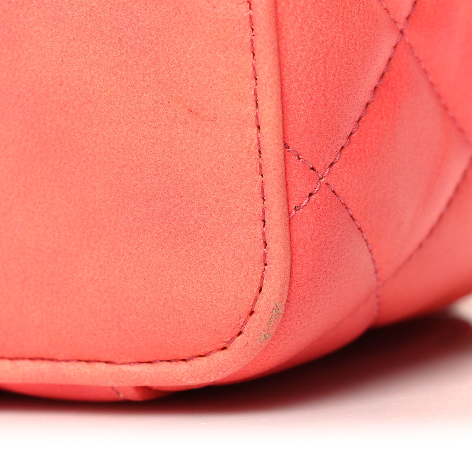 Chanel Lambskin Quilted Ombre Small Top Handle Vanity Case With Chain Coral 12 of 12