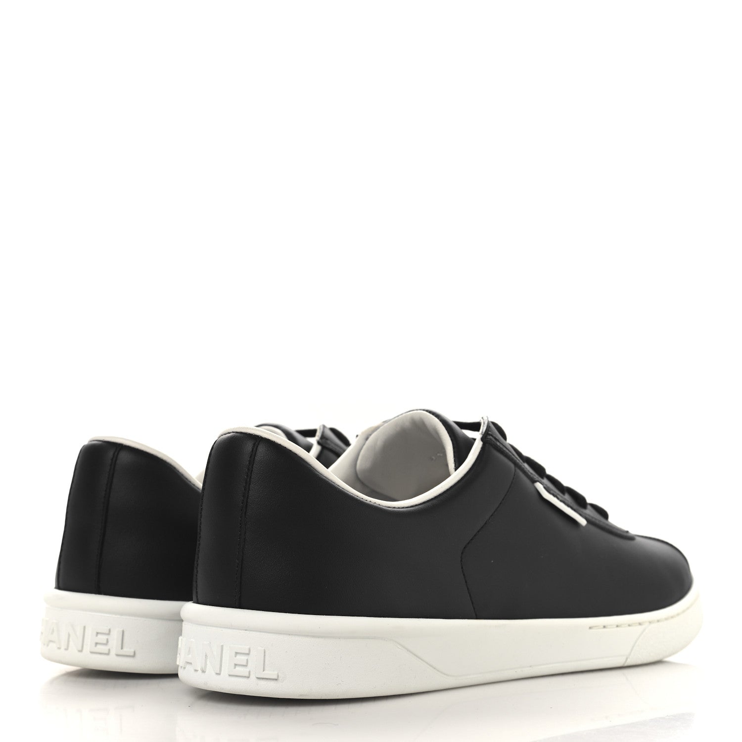 Chanel Calfskin CC Mens Sneakers 44 Black 5 of 9