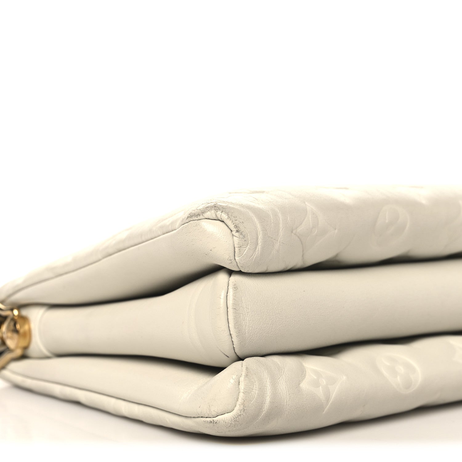 Louis Vuitton Lambskin Embossed Monogram Coussin PM Beige Cream 10 of 17